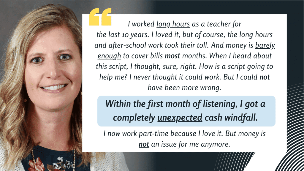 testimonial from Various Brain wave states in the wealth wave script review